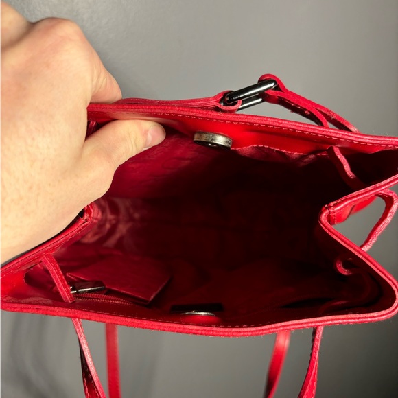 Vintage Furla Red Leather Mini Backpack - Picture 8 of 9